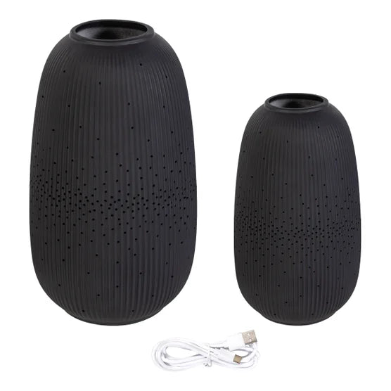 Evergreen LED Porcelain Lantern, Set of 2