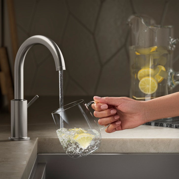 Kohler Vybe Beverage Faucet with Aquifer Water Purification System, Stainless Steel