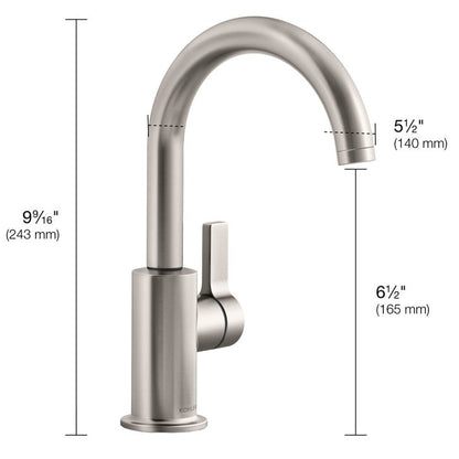Kohler Vybe Beverage Faucet with Aquifer Water Purification System, Stainless Steel - alternate view