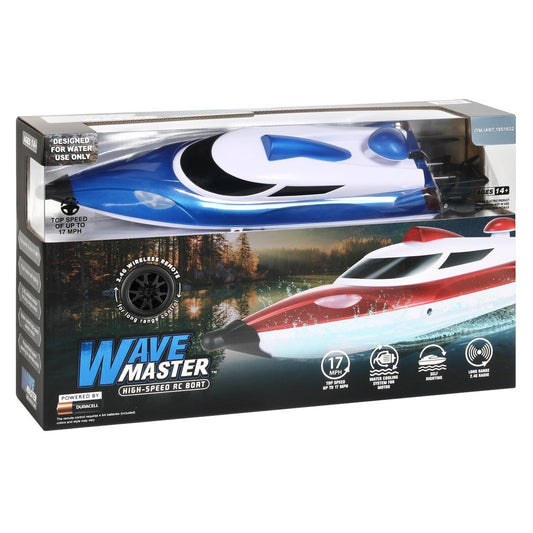 Wave Master High-Speed RC Boat, Blue