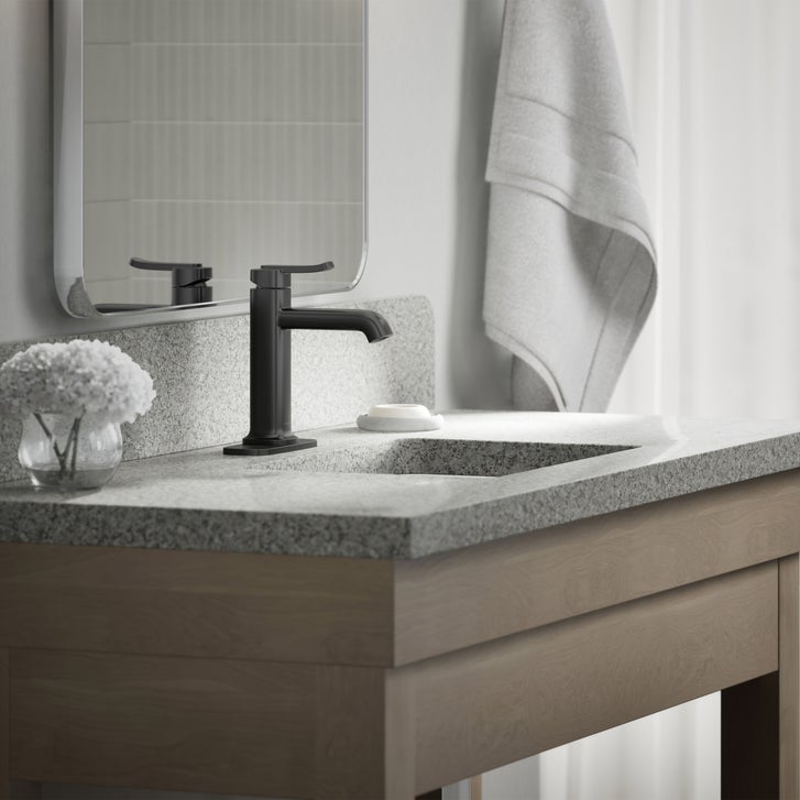 Kohler Cordate Single-Handle Bathroom Faucet, Matte Black