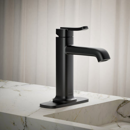 Kohler Cordate Single-Handle Bathroom Faucet, Matte Black - alternate view