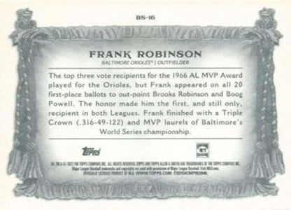 2022 Allen & Ginter Banner Season Frank Robinson  #BS-16 Baltimore Orioles