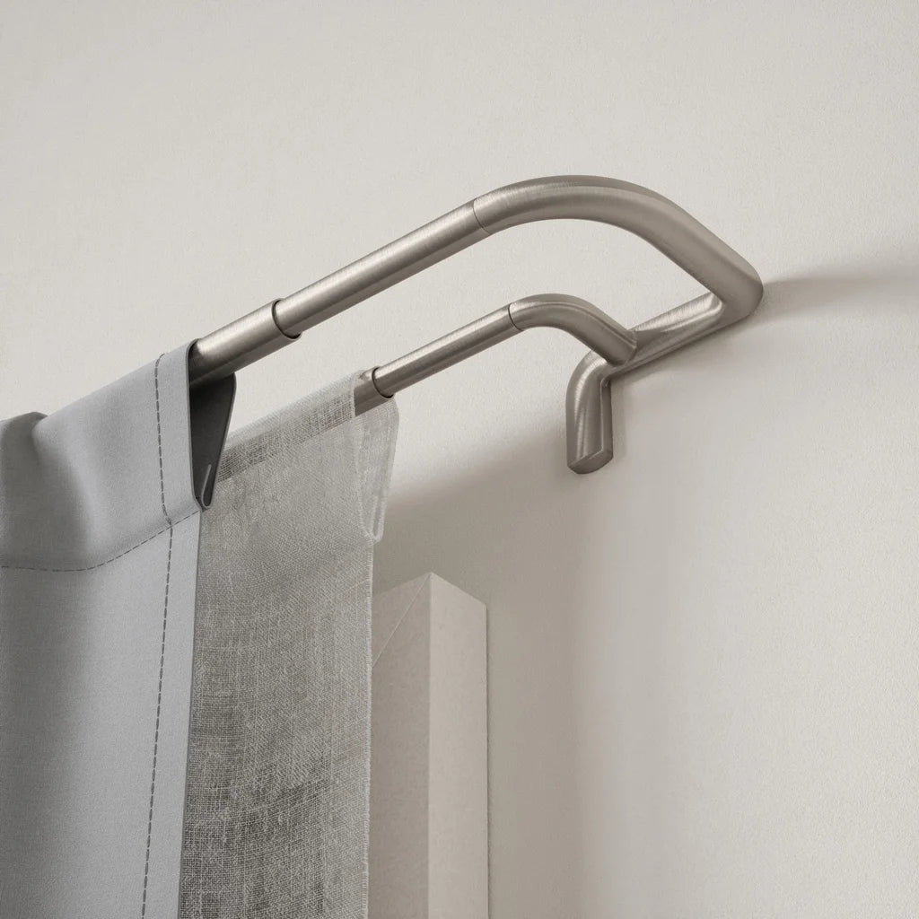 Umbra 3/4” Double Curtain Rod  66" - 144" Nickel