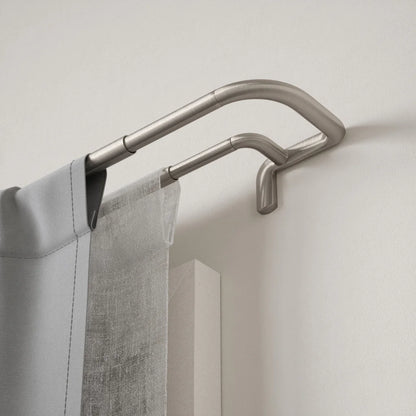 Umbra 3/4” Double Curtain Rod  66" - 144" Nickel