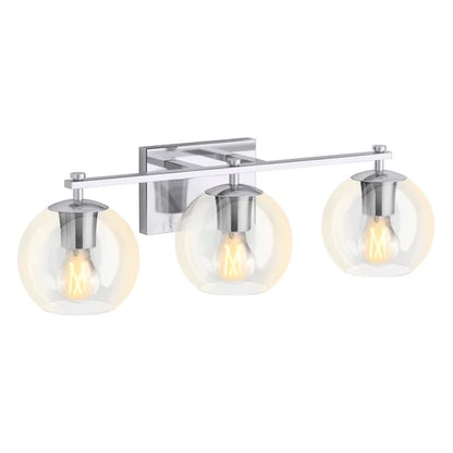 Kohler Orime Three-light Globe Glass Shade Wall Sconce -  Chrome