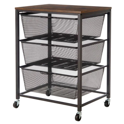 Edifice 3-tier Mesh Basket Cart - Open Box