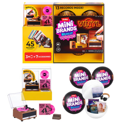 Mini Brands Mini Vinyls, 3 Capsules - New, Damaged Box