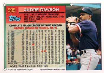 1994 Topps Andre Dawson # 595 Boston Red Sox