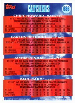 1994 Topps C Prospects #686 Chris Howard / Carlos Delgado / Jason Kendall / Paul Bako RC