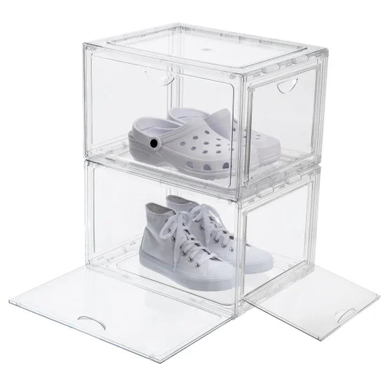 Stackable Shoebox & Organizer 2 Pack