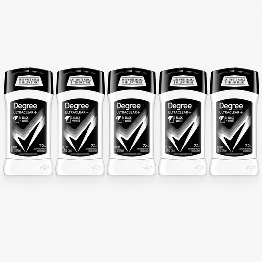 Degree UltraClear+ 5in1 Protection Antiperspirant Deodorant Black+White 5 Pack