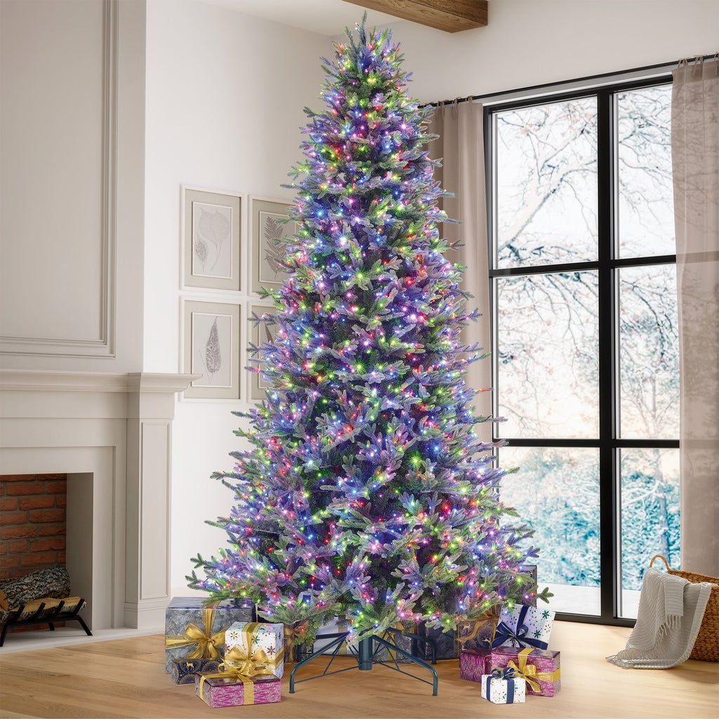 9-Foot Pre-Lit Radiant Micro LED Twinkle Artificial Christmas Tree