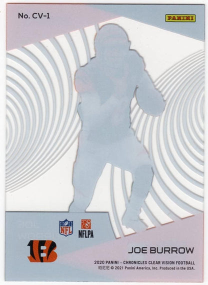 2020 Panini Chronicles - Clear Vision Rookies #CV-1 Joe Burrow (RC) Bengals
