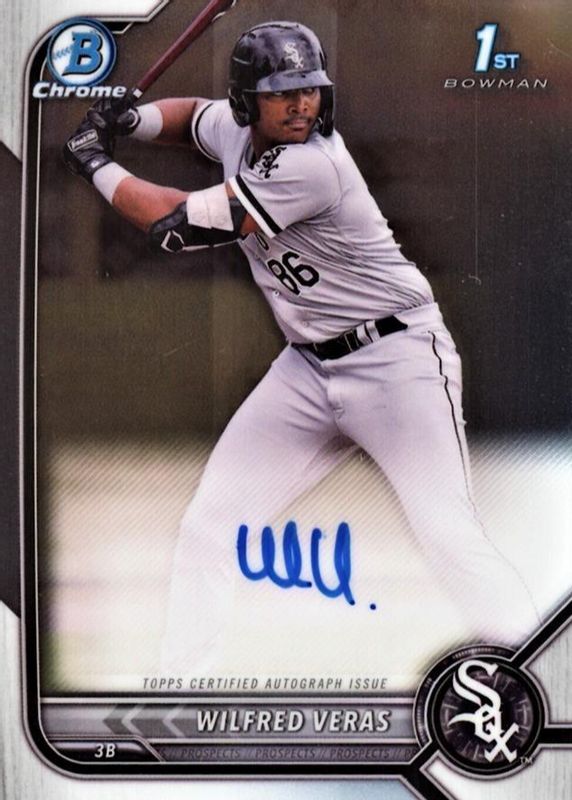 2022 Bowman Chrome Prospect ON CARD Auto Wilfred Veras Auto #CPA-WV Chicago White Sox