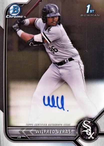 2022 Bowman Chrome Prospect ON CARD Auto Wilfred Veras Auto #CPA-WV Chicago White Sox