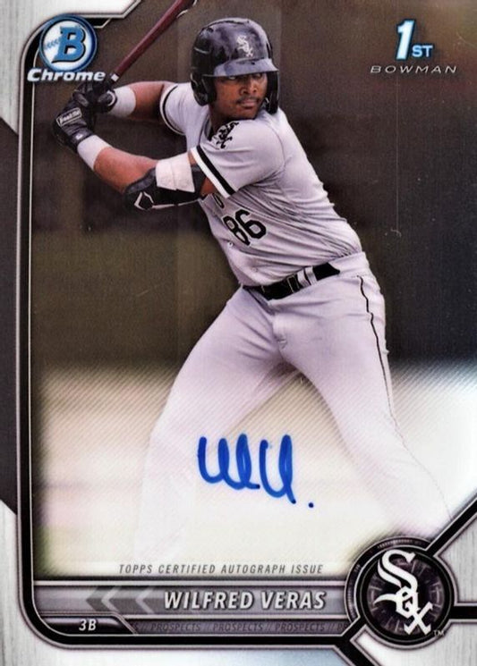 2022 Bowman Chrome Prospect ON CARD Auto Wilfred Veras Auto #CPA-WV Chicago White Sox