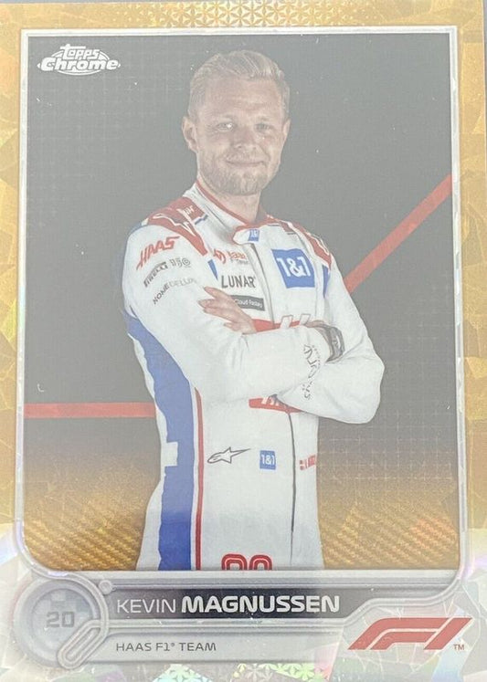 2022 Topps Chrome F1 Kevin Magnussen #73 Gold Portrait /50