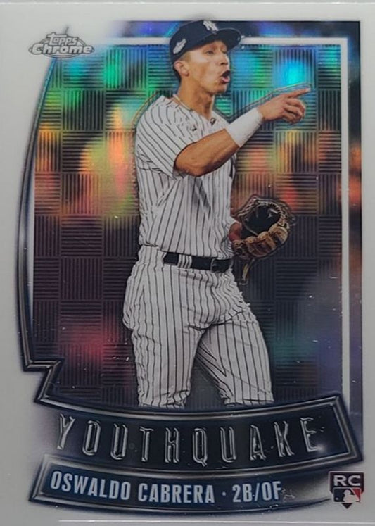 2023 Topps Chrome Youthquake Oswaldo Cabrera Rookie #YQ-36 Yankees