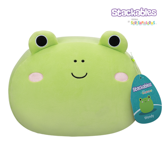 Squishmallows Wendy the Stackable Green Frog Stuffed Plush