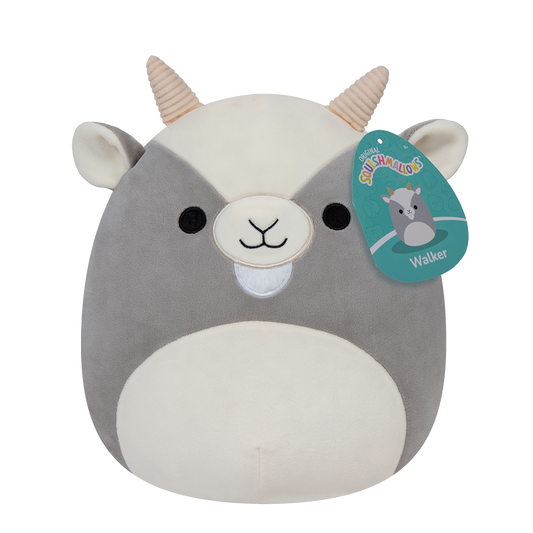Squishmallows Walker the Grey Goat with White Belly 12" Stuffed Plush
