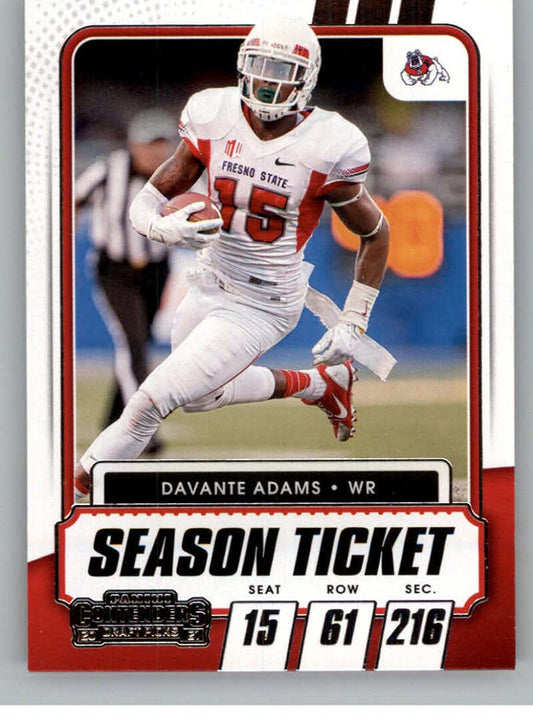 2021 Panini Contender Draft Picks Season Ticket Davante Adams #32 Bulls Dogs