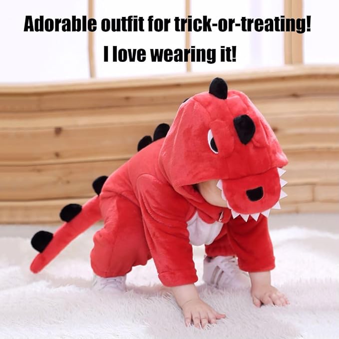 Baby Toddler Red Furry Monster Halloween Costume, 12-18 Months