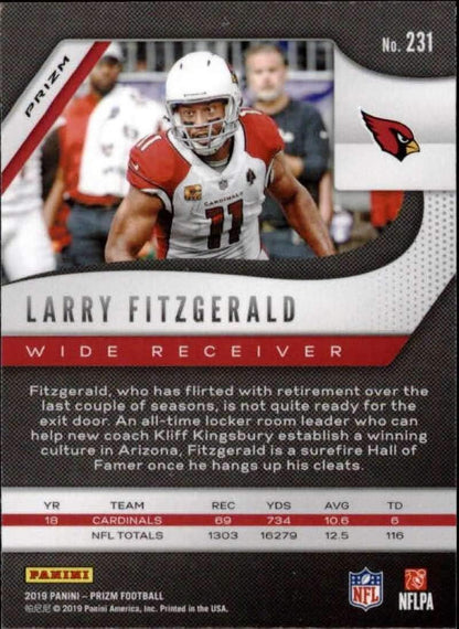 2019 Prizm Larry Fitzgerald Arizona Cardinals #231 - walk-of-famesports