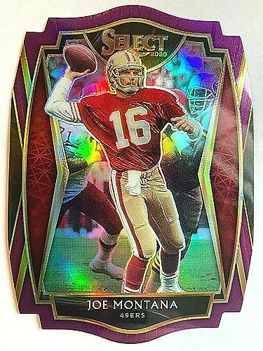2020 Panini Select Joe Montana Purple Die-Cut Premier Level Holo #118 San Francisco 49ers
