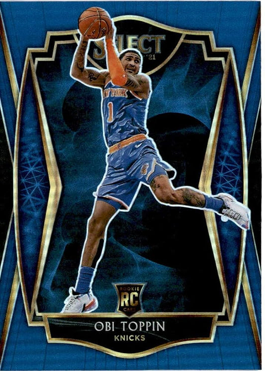 2020-21 Select Obi Toppin Blue Premier Rookie SP RC #187 New York Knicks Dayton Flyers