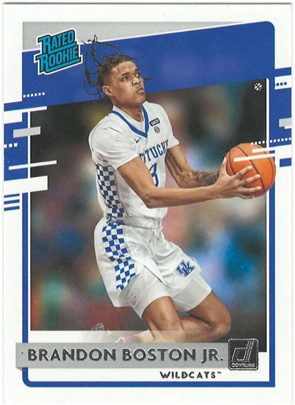 2021 Panini Donruss Rated Rookies Brandon Boston Jr. 50 Kentucky Wildcats