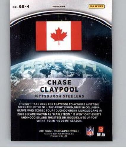 2021 Panini Donruss Optic Chase Claypool GloBall Silver Holo #GB-4 Steelers