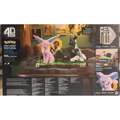 4D Build Pokémon Espeon & Umbreon 3D Puzzle Kit, 452 Pieces – Open Box