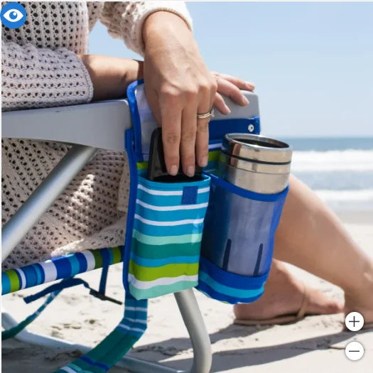 Tommy Bahama Beach Chair - Aqua Stripes - Open Box