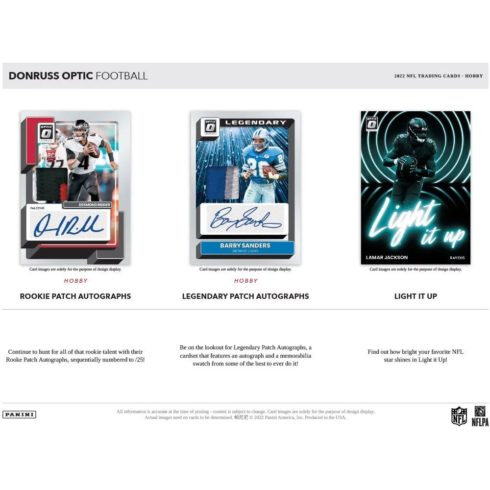 2022 Panini Donruss Optic Football Trading Card Hobby Box