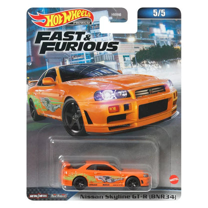 2023 Hot Wheels Fast & Furious Premium Set of 5, 1/64 Diecast Model Cars HNW46-956A