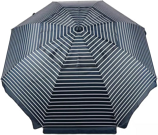 Tommy Bahama 7.5' Black Strip Beach Umbrella