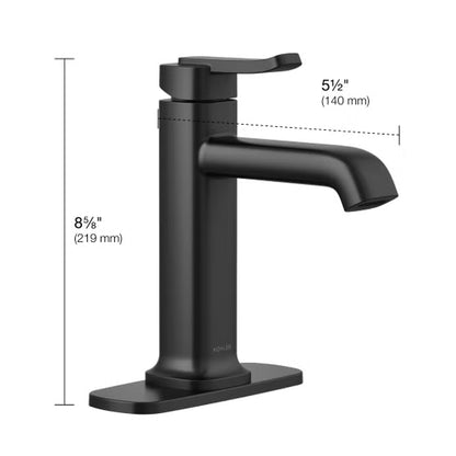 Kohler Cordate Single-Handle Bathroom Faucet, Matte Black