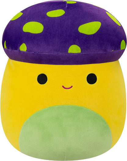 Squishmallows Enid the Neon Yellow and Purple Mushroom 12" Stuffed Plush