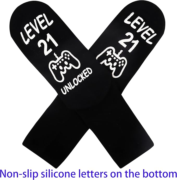 Jeasona Gaming Birthday Socks for 21 Year Old
