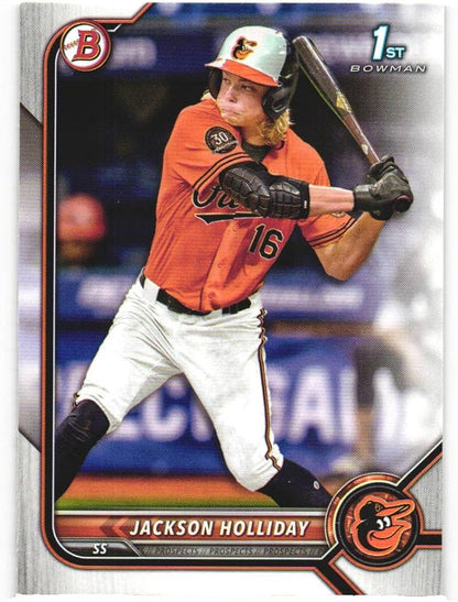 2022 Bowman Jackson Holliday 1st Bowman #BD-168 Baltimore Orioles