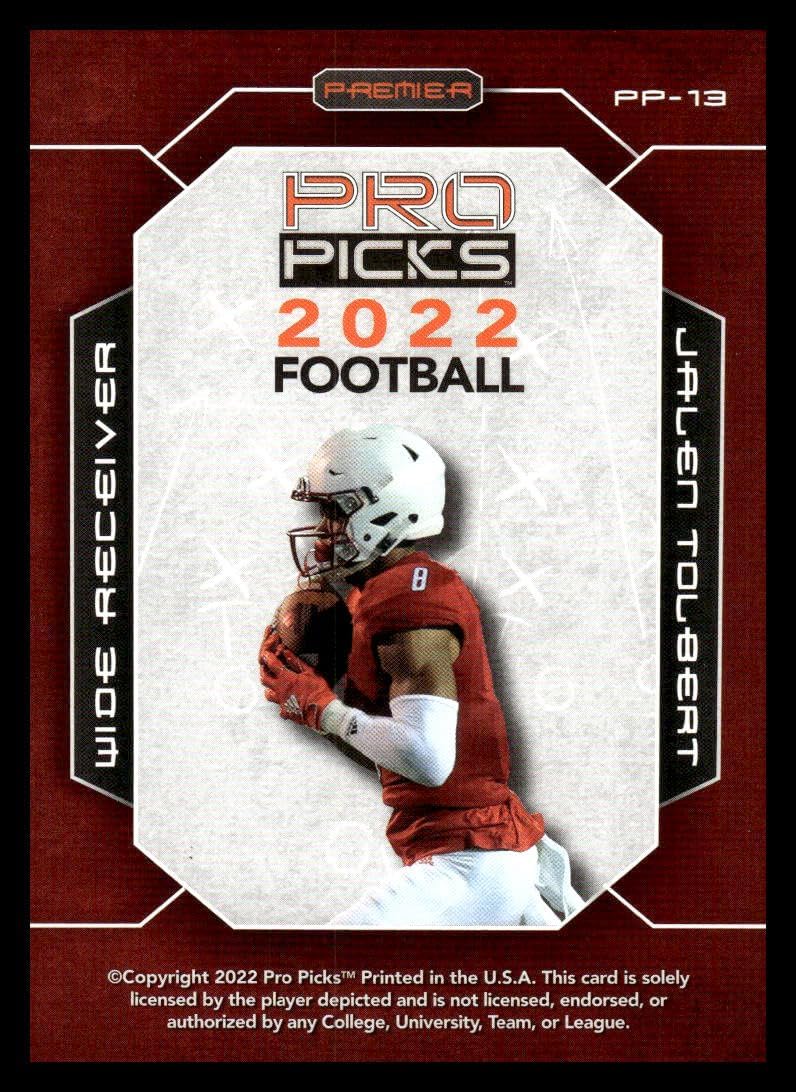2022 Pro Pick Premium #PP-13 - Jalen Tolbert - South Alabama Jaguars