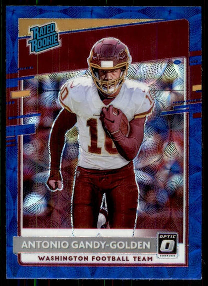2020 Panini Donruss Optic Blue Rated Rookie Antonio Gandy Golden RC #184 Washington Commanders