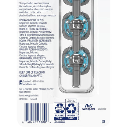 Febreze Air Freshener Car Vent Clips Assortment, 5 Count  - Choose Yours
