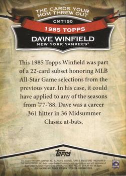 2010 Topps The Cards Your Mom Threw Out #CMT150 Dave Winfield