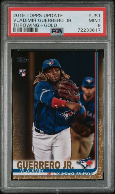 2019 Topps Update #US1 Vladimir Guerrero Jr Gold RC Rookie /2019 PSA 9