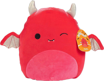 Squishmallows Karlie the Devil Bat Winking Eye with Gold Shimmering Horns & Wings 12" 2023 Halloween Collection Stuffed Plush - walk-of-famesports