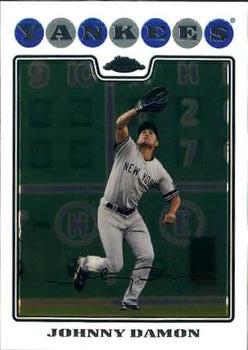 2008 Topps Chrome #106 Johnny Damon Yankees Refractors New York Yankees