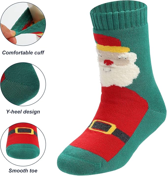 Christmas Socks Kid Sock Ultra Thick Warm Socks Boy and Girl winter Socks Cotton Crew Socks 3 Pairs