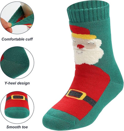 Christmas Socks Kid Sock Ultra Thick Warm Socks Boy and Girl winter Socks Cotton Crew Socks 3 Pairs